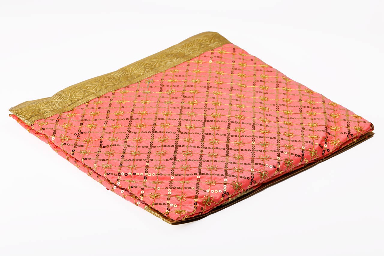 Coral Pink Shade Embroided Double Rumala Sahib Coral Pink Shade Embroided Double Rumala Sahib